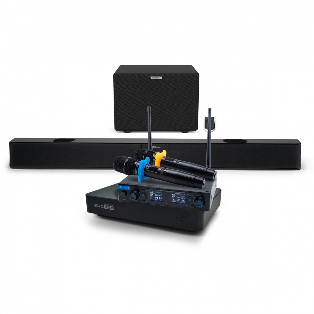 Hi-End караоке-система EVOBOX Premium + EvoSoundBar (саундбар с караоке) в Ивантеевке