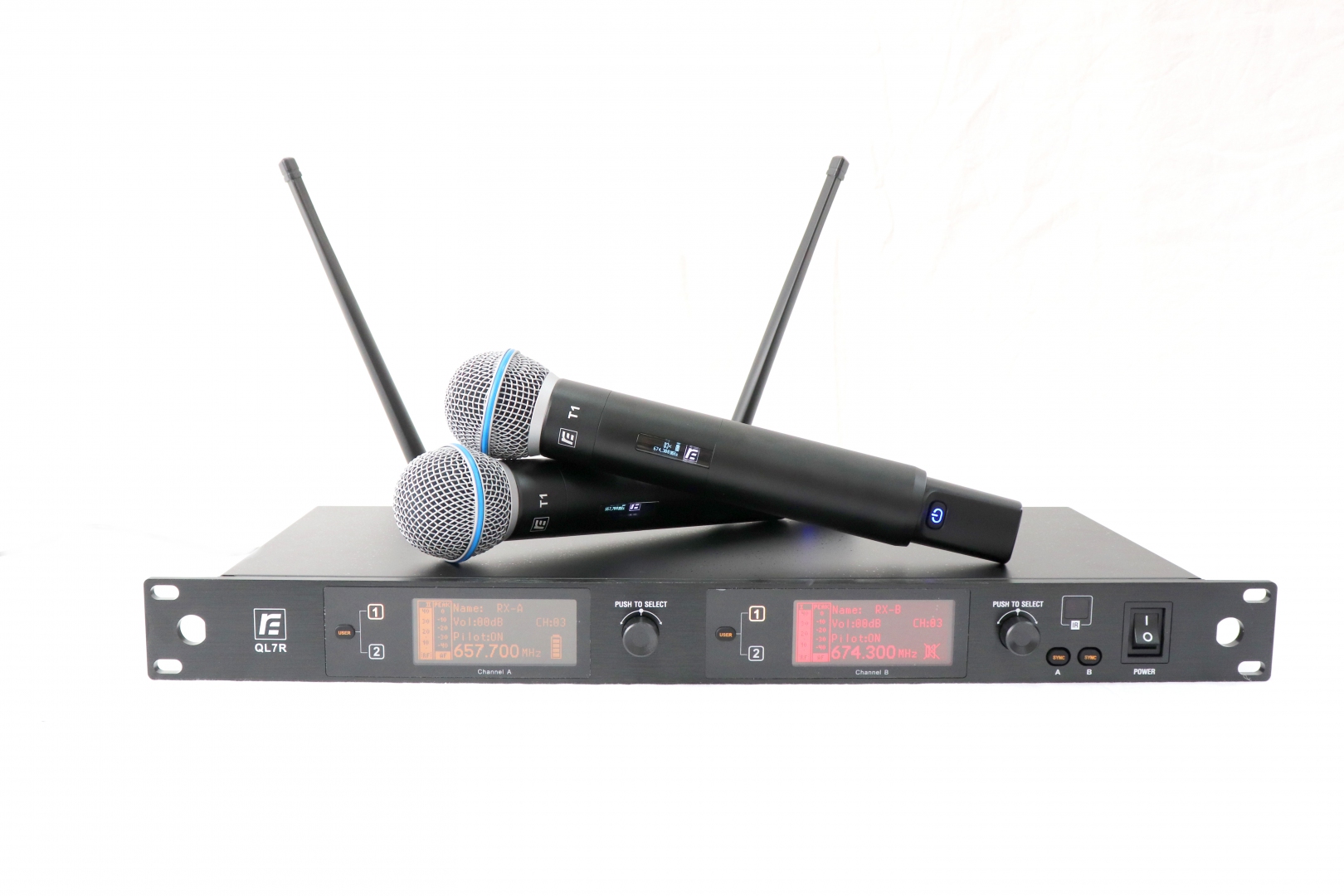 RFIntell QL7R/T1-B 720,500-754,000 МГц 2-канальная радиосистема с 2-мя ручными микрофонами в Ивантеевке