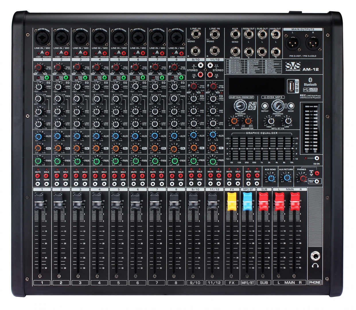 SVS Audiotechnik mixers AM-12 Микшерный пульт аналоговый, 12-канальный в Ивантеевке